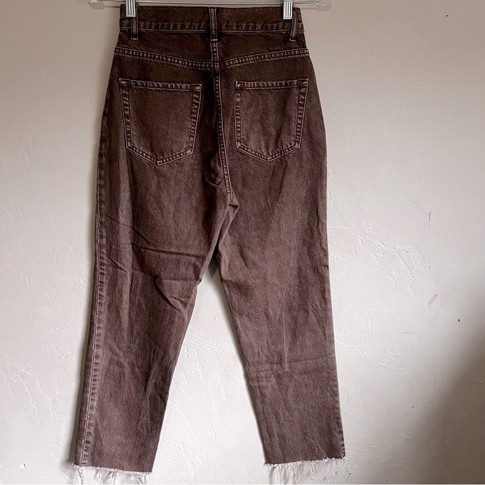 Pacsun High Rise Straight Button Fly Raw Hem Rigid Denim Jeans‎ - Picture 8 of 11